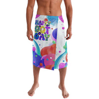Happy Dot Day Lavalava Colorful Swirling Polka Dots and Whimsical Smiley Flowers