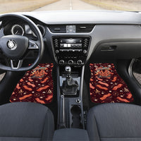 International Bacon Day Car Mats Retro Bacon Pattern With Sizzling Skillet Graphic