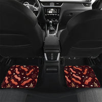 International Bacon Day Car Mats Retro Bacon Pattern With Sizzling Skillet Graphic