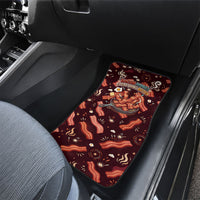 International Bacon Day Car Mats Retro Bacon Pattern With Sizzling Skillet Graphic