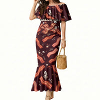 International Bacon Day Mermaid Dress Retro Bacon Pattern With Sizzling Skillet Graphic