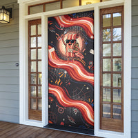 International Bacon Day United By Bacon Door Cover Retro Bacon Globe and Cool Bacon Mascot Graphic