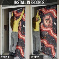 International Bacon Day United By Bacon Door Cover Retro Bacon Globe and Cool Bacon Mascot Graphic