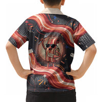 International Bacon Day United By Bacon Hawaiian Shirt Retro Bacon Globe and Cool Bacon Mascot Graphic