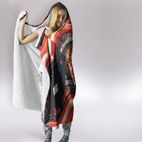 International Bacon Day United By Bacon Hooded Blanket Retro Bacon Globe and Cool Bacon Mascot Graphic