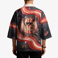 International Bacon Day United By Bacon Kimono Retro Bacon Globe and Cool Bacon Mascot Graphic