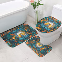 Beer Lovers Cheers To Good Times Bathroom Set Urban Graffiti Pattern With Frothy Clinking Mugs Art