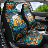 Beer Lovers Cheers To Good Times Car Seat Cover Urban Graffiti Pattern With Frothy Clinking Mugs Art