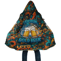 Beer Lovers Cheers To Good Times Cloak Urban Graffiti Pattern With Frothy Clinking Mugs Art