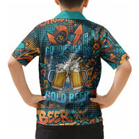 Beer Lovers Cheers To Good Times Hawaiian Shirt Urban Graffiti Pattern With Frothy Clinking Mugs Art