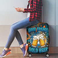 Beer Lovers Cheers To Good Times Luggage Cover Urban Graffiti Pattern With Frothy Clinking Mugs Art