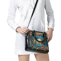 Beer Lovers Cheers To Good Times Shoulder Handbag Urban Graffiti Pattern With Frothy Clinking Mugs Art