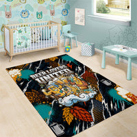 Beer Lovers United Brew Mode On Area Rug Retro Comic Beer Characters Clinking Glasses