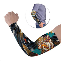 Beer Lovers United Brew Mode On Arm Sleeves Retro Comic Beer Characters Clinking Glasses