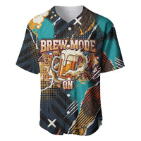 Beer Lovers United Brew Mode On Baseball Jersey Retro Comic Beer Characters Clinking Glasses