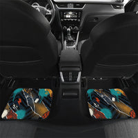 Beer Lovers United Brew Mode On Car Mats Retro Comic Beer Characters Clinking Glasses