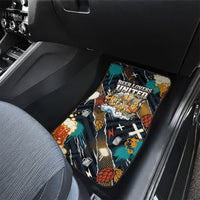 Beer Lovers United Brew Mode On Car Mats Retro Comic Beer Characters Clinking Glasses