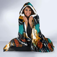 Beer Lovers United Brew Mode On Hooded Blanket Retro Comic Beer Characters Clinking Glasses
