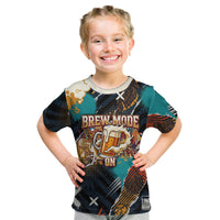 Beer Lovers United Brew Mode On Kid T Shirt Retro Comic Beer Characters Clinking Glasses