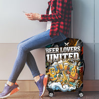 Beer Lovers United Brew Mode On Luggage Cover Retro Comic Beer Characters Clinking Glasses