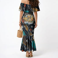 Beer Lovers United Brew Mode On Mermaid Dress Retro Comic Beer Characters Clinking Glasses
