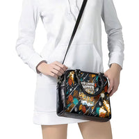 Beer Lovers United Brew Mode On Shoulder Handbag Retro Comic Beer Characters Clinking Glasses