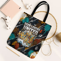 Beer Lovers United Brew Mode On Tote Bag Retro Comic Beer Characters Clinking Glasses