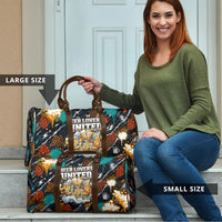Beer Lovers United Brew Mode On Travel Bag Retro Comic Beer Characters Clinking Glasses