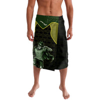 Personalized Brazil Football Lavalava Gothic Skull Skeleton Mascot Flaming Soccer Ball