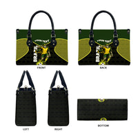 Personalized Brazil Football Leather Bag Gothic Skull Skeleton Mascot Flaming Soccer Ball