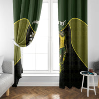 Personalized Brazil Football Window Curtain Gothic Skull Skeleton Mascot Flaming Soccer Ball