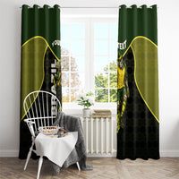 Personalized Brazil Football Window Curtain Gothic Skull Skeleton Mascot Flaming Soccer Ball