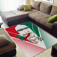 Personalized Mexico Soccer Duck Area Rug Mexican Flag Cape Soccer Ball