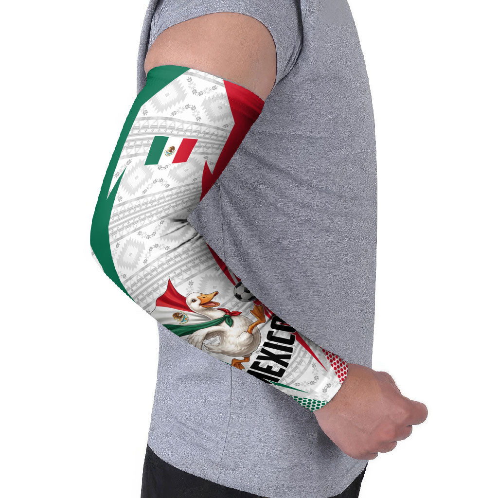 Personalized Mexico Soccer Duck Arm Sleeves Mexican Flag Cape Soccer Ball