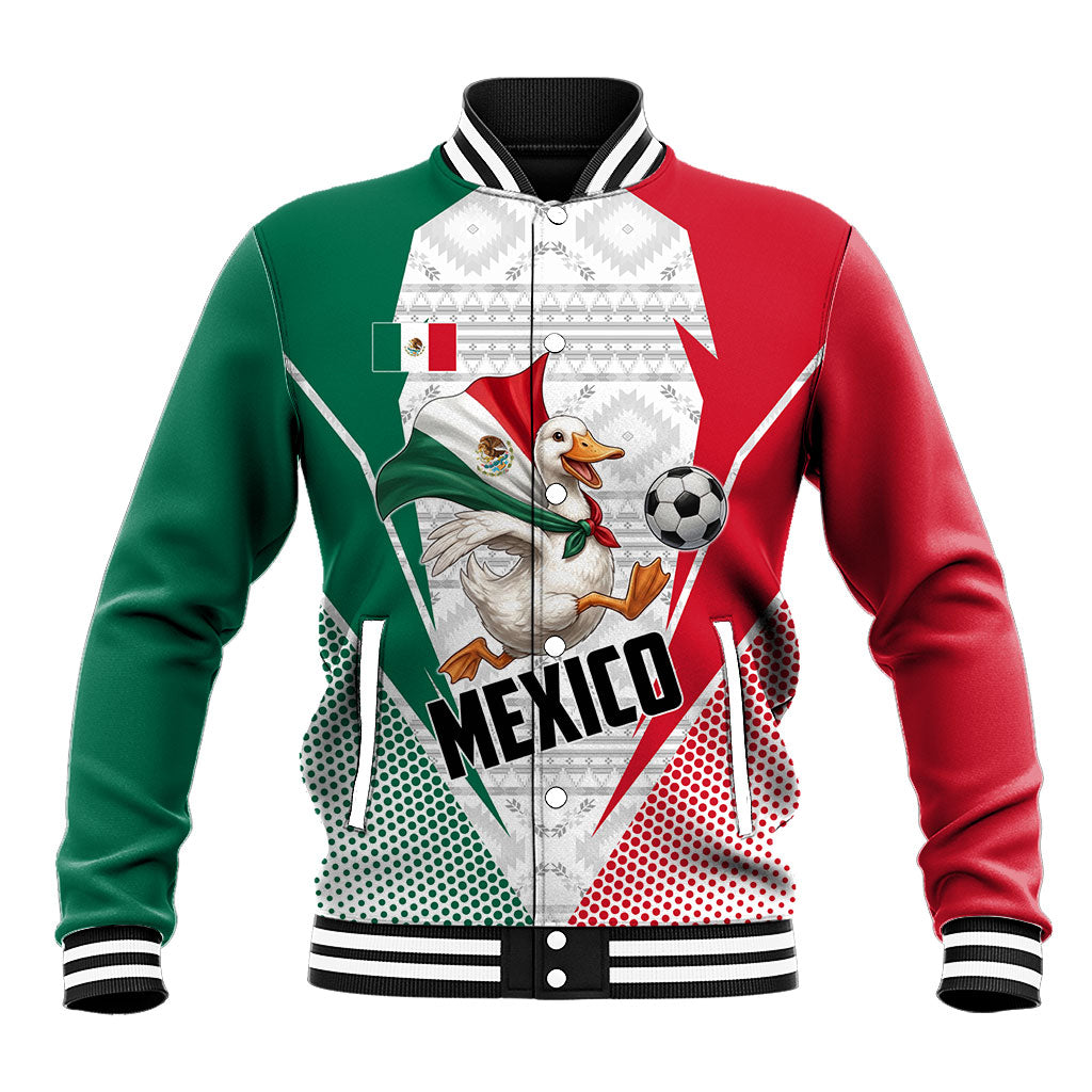 Personalized Mexico Soccer Duck Baseball Jacket Mexican Flag Cape Soccer Ball
