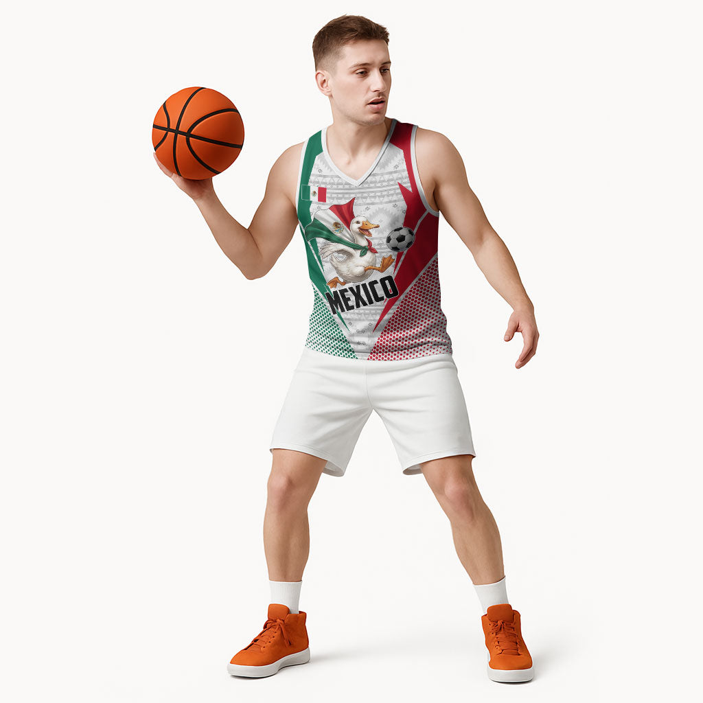 Personalized Mexico Soccer Duck Basketball Jersey Mexican Flag Cape Soccer Ball