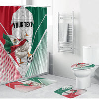 Personalized Mexico Soccer Duck Bathroom Set Mexican Flag Cape Soccer Ball