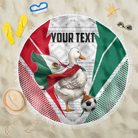 Personalized Mexico Soccer Duck Beach Blanket Mexican Flag Cape Soccer Ball