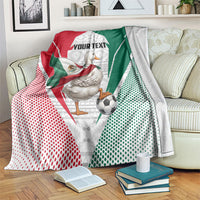 Personalized Mexico Soccer Duck Blanket Mexican Flag Cape Soccer Ball