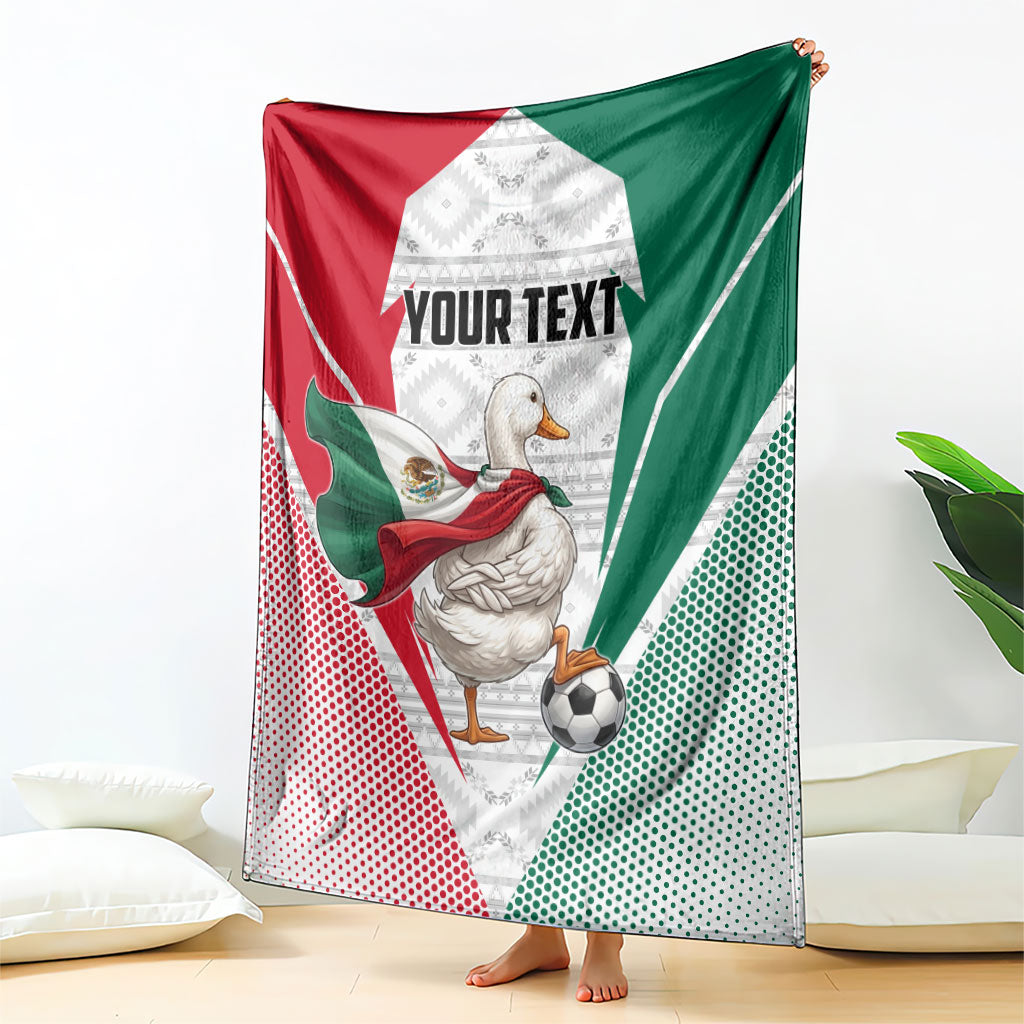 Personalized Mexico Soccer Duck Blanket Mexican Flag Cape Soccer Ball