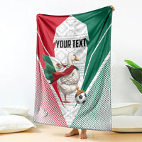 Personalized Mexico Soccer Duck Blanket Mexican Flag Cape Soccer Ball