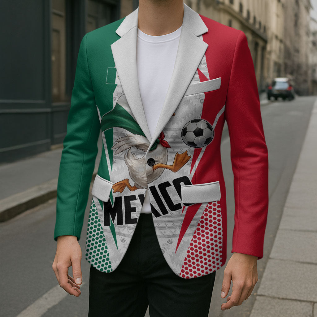 Personalized Mexico Soccer Duck Blazer Mexican Flag Cape Soccer Ball