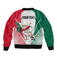 Personalized Mexico Soccer Duck Bomber Jacket Mexican Flag Cape Soccer Ball