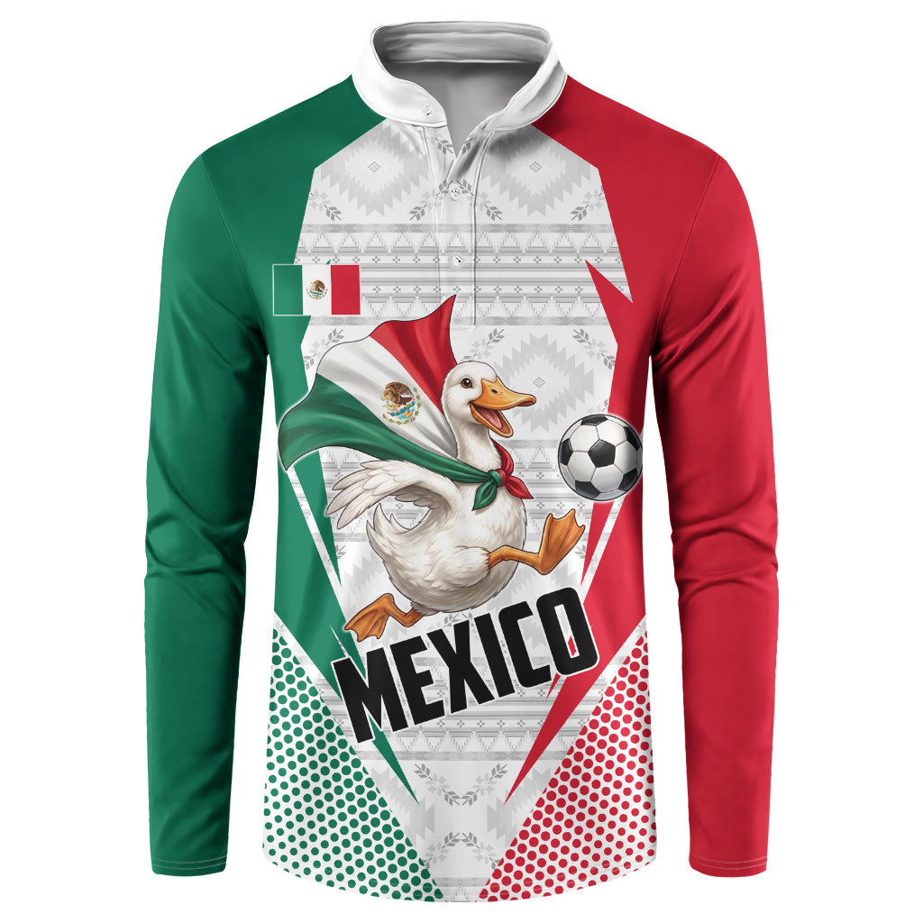 Personalized Mexico Soccer Duck Button Sweatshirt Mexican Flag Cape Soccer Ball