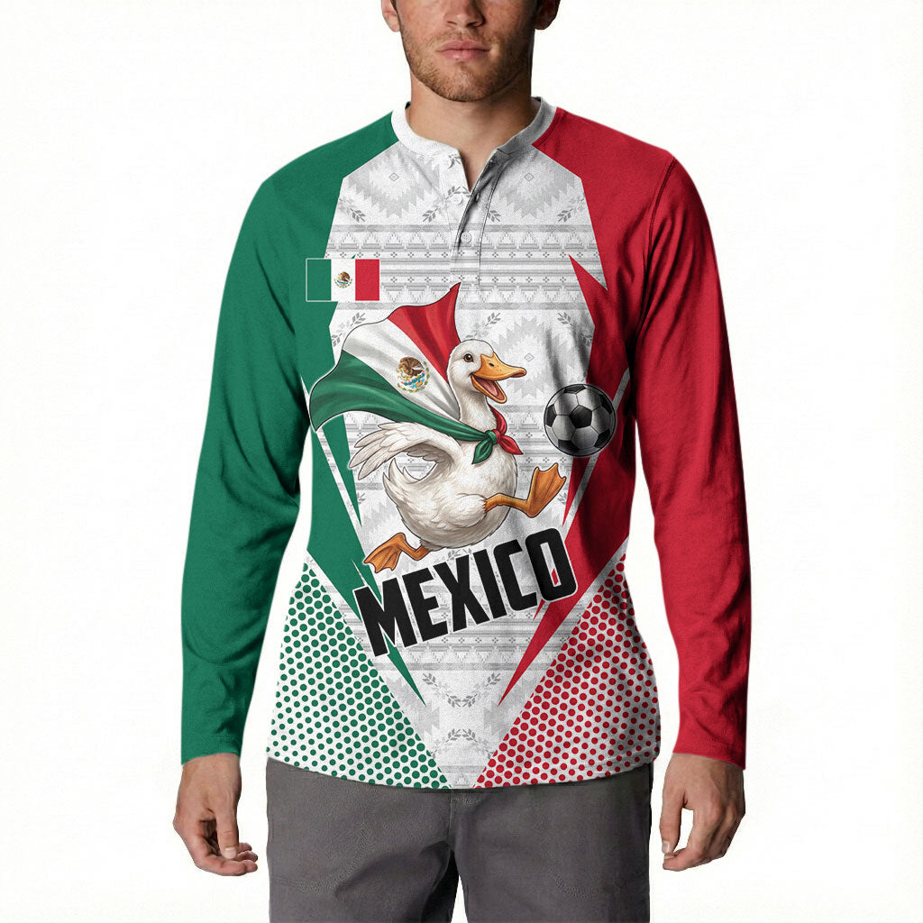Personalized Mexico Soccer Duck Button Sweatshirt Mexican Flag Cape Soccer Ball