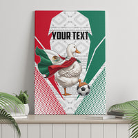 Personalized Mexico Soccer Duck Canvas Wall Art Mexican Flag Cape Soccer Ball
