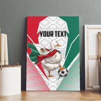 Personalized Mexico Soccer Duck Canvas Wall Art Mexican Flag Cape Soccer Ball