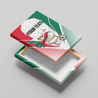 Personalized Mexico Soccer Duck Canvas Wall Art Mexican Flag Cape Soccer Ball