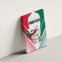 Personalized Mexico Soccer Duck Canvas Wall Art Mexican Flag Cape Soccer Ball