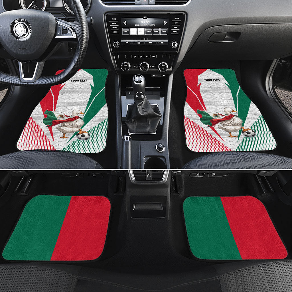 Personalized Mexico Soccer Duck Car Mats Mexican Flag Cape Soccer Ball